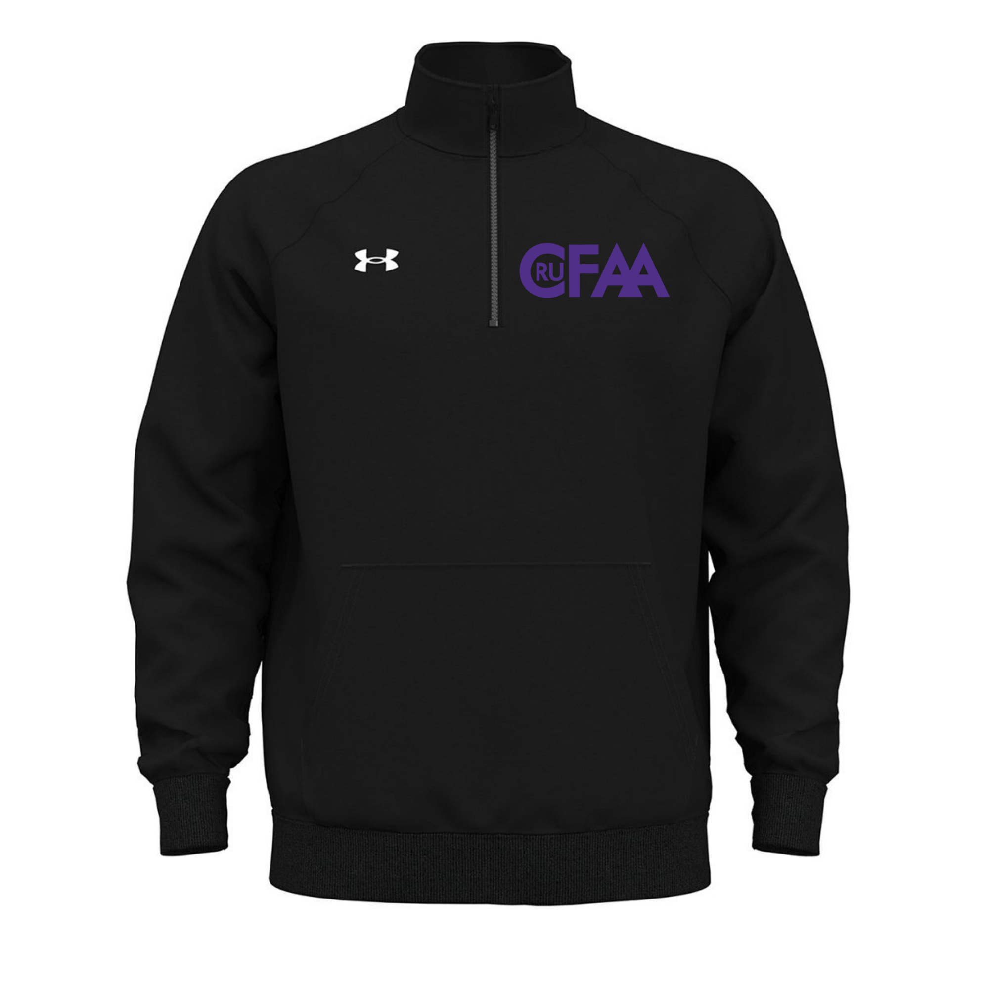 CruFAA Under Armour Crewneck Quarter Zip with front pocket