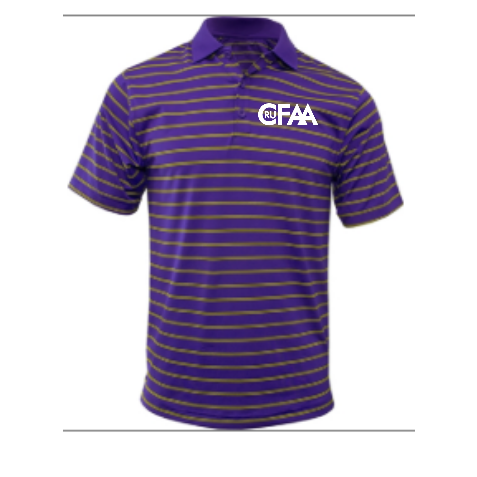 CruFAA Purple/Gold Stripe Polo